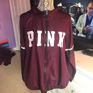 VS PINK Maroon Rain Jacket